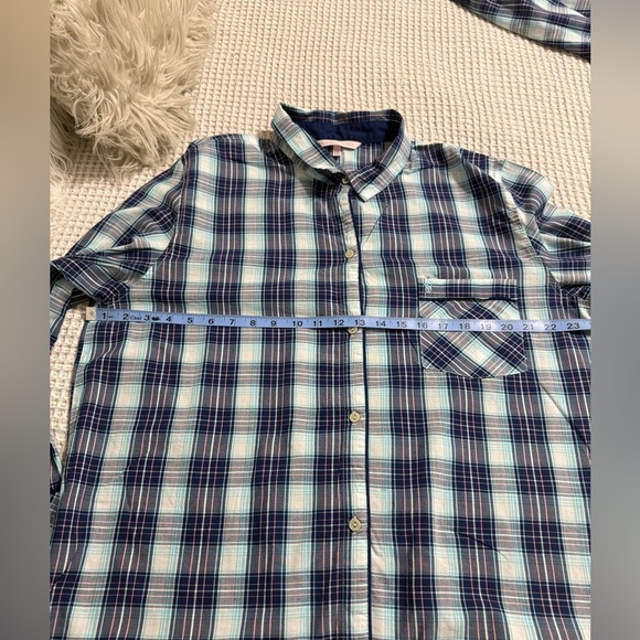 Victoria's Secret Blue and White Plaid Pajama Set - Picture 14 of 16